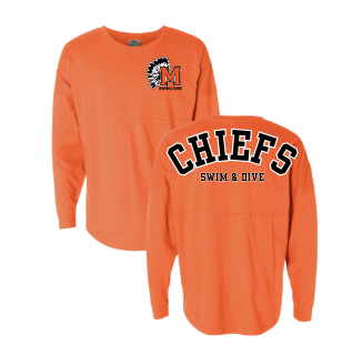 Monacan Chiefs Meet Day Spirit Jersey T-Shirt - Orange, Black or White