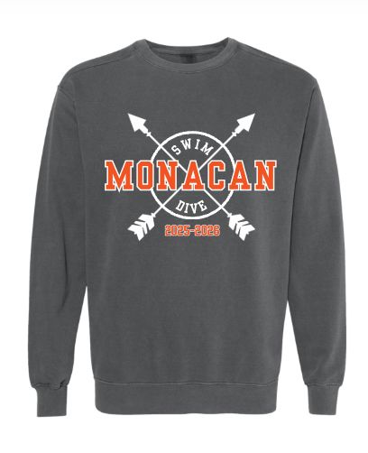 Monacan Chiefs Team Crew Neck Sweatshirt Comfort Colors Pepper - 9 Designs Monacan Chiefs Team Crew Neck Sweatshirt Comfort Colors Pepper - 9 Designs