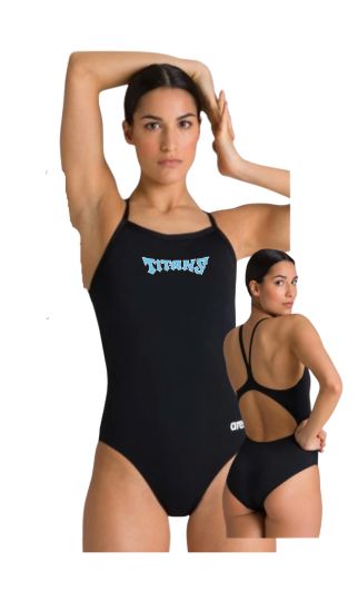 Cosby Titans Arena Thin Strap Suit with Logo - Lightdrop Back Cosby Titans Arena Thin Strap Suit with Logo - Lightdrop Back