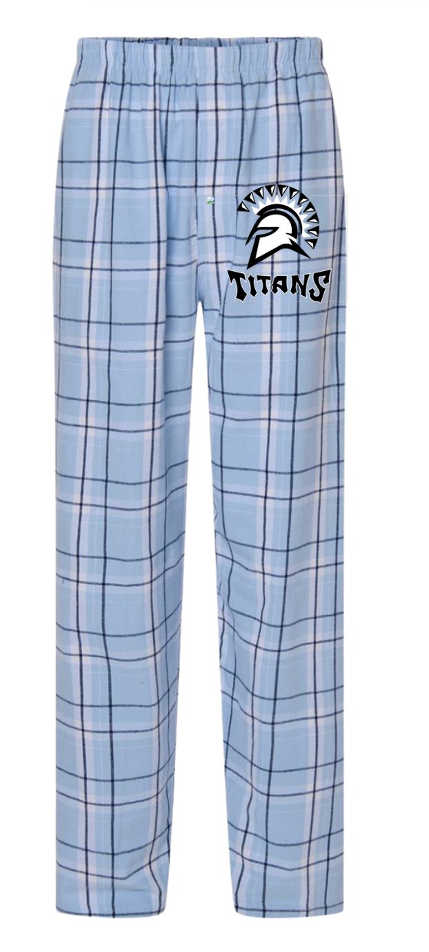 Cosby Titans Team Flannel Pajama Pants PJs - Sky Blue Plaid Cosby Titans Team Flannel Pajama Pants PJs - Sky Blue Plaid
