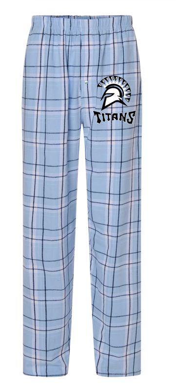 Cosby Titans Team Flannel Pajama Pants PJs - Sky Blue Plaid Cosby Titans Team Flannel Pajama Pants PJs - Sky Blue Plaid