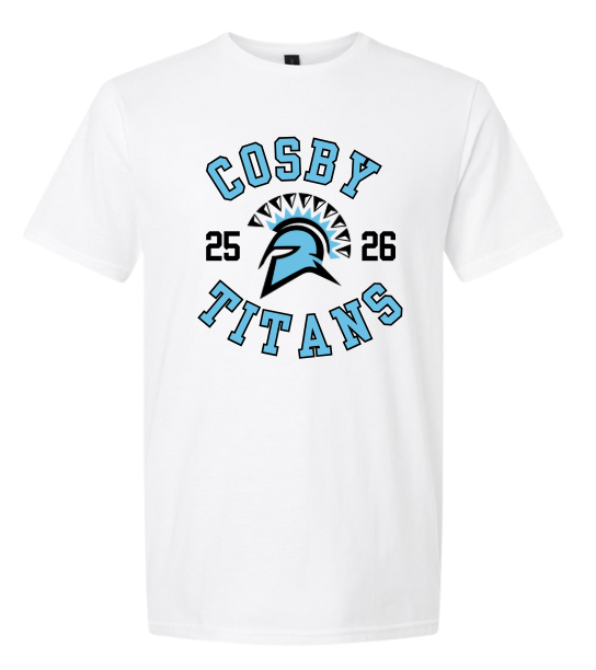 Cosby Titans Team Short Sleeve T-Shirt - White - 7 Designs