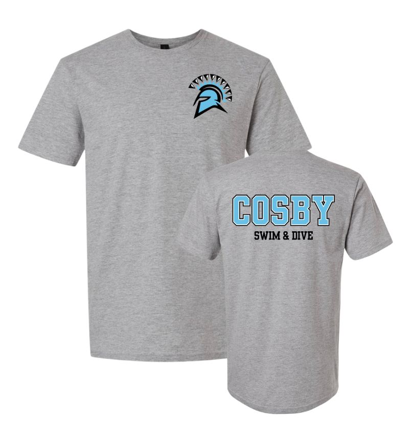 Cosby Titans Team Short Sleeve T-Shirt - Sport Grey - 9 Designs