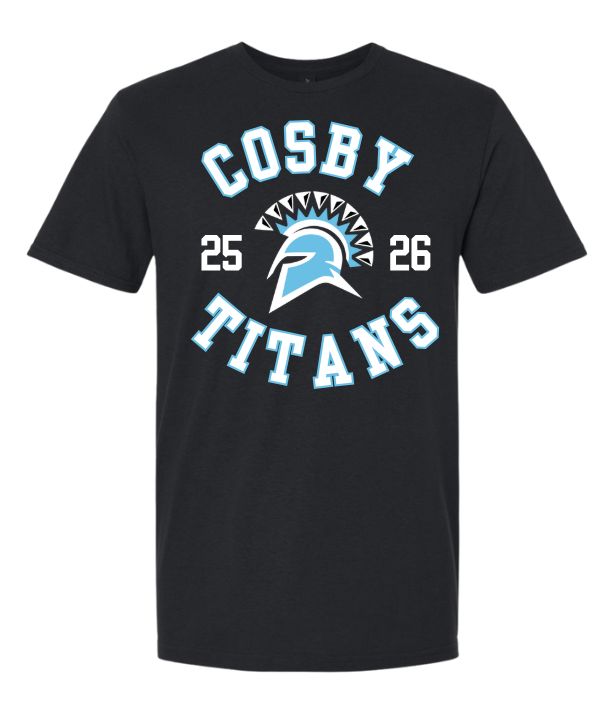 Cosby Titans Team Short Sleeve T-Shirt - Black - 8 Designs Cosby Titans Team Short Sleeve T-Shirt - Black - 8 Designs