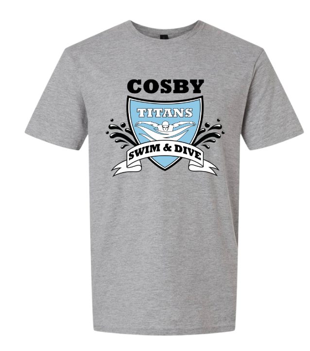 Cosby Titans Team Short Sleeve T-Shirt - Sport Grey - 9 Designs