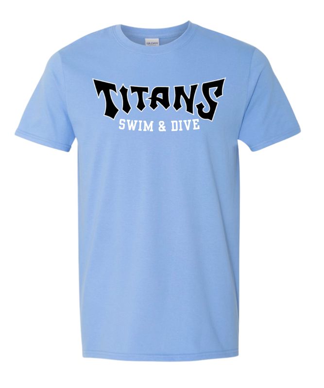 Cosby Titans Team Short Sleeve T-Shirt - Carolina Blue - 7 Designs Cosby Titans Team Short Sleeve T-Shirt - Carolina Blue - 7 Designs