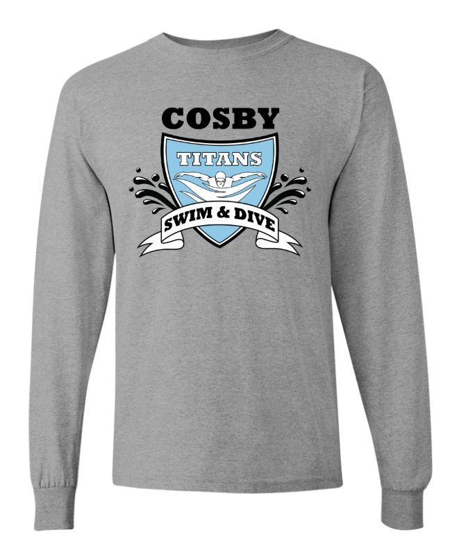 Cosby Titans Team Long Sleeve T-Shirt - Sport Grey - 9 Designs Cosby Titans Team Long Sleeve T-Shirt - Sport Grey - 9 Designs