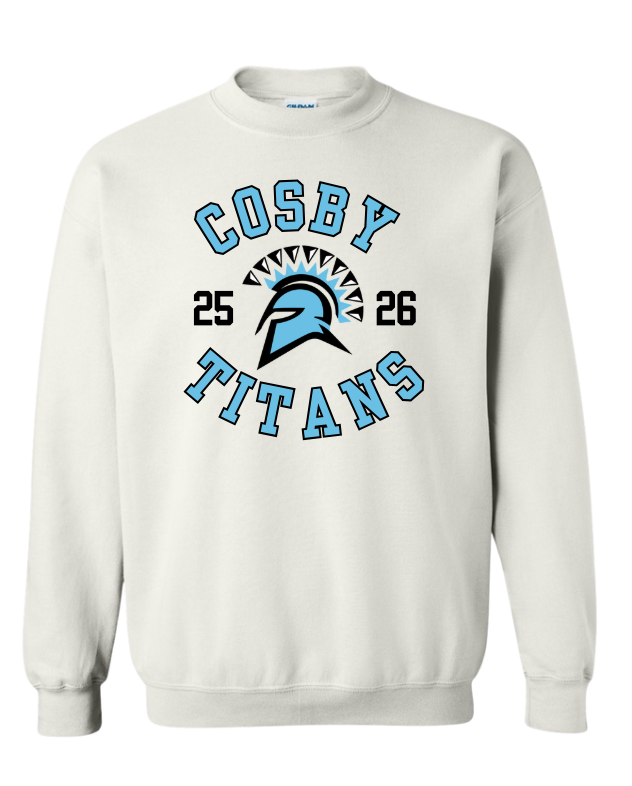 Cosby Titans Team Crew Sweatshirt - White - 7 Designs