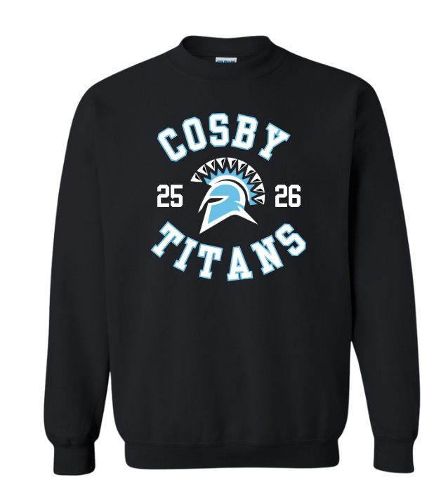 Cosby Titans Team Crew Sweatshirt - Black - 8 Designs