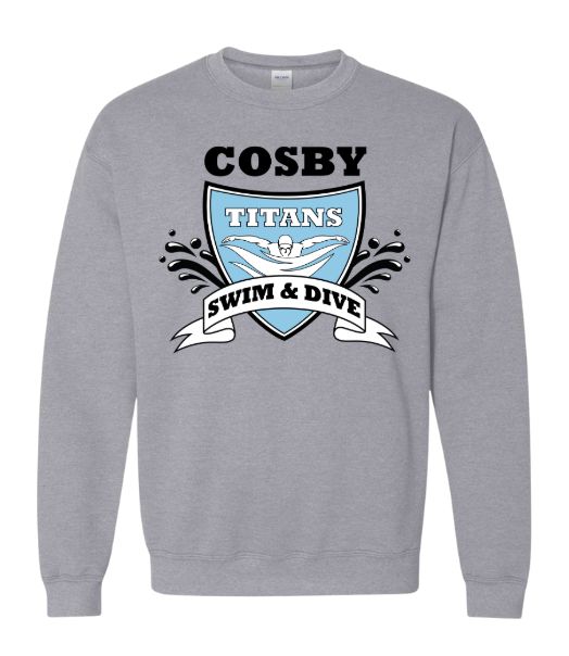Cosby Titans Team Crew Sweatshirt - Sport Grey - 9 Designs