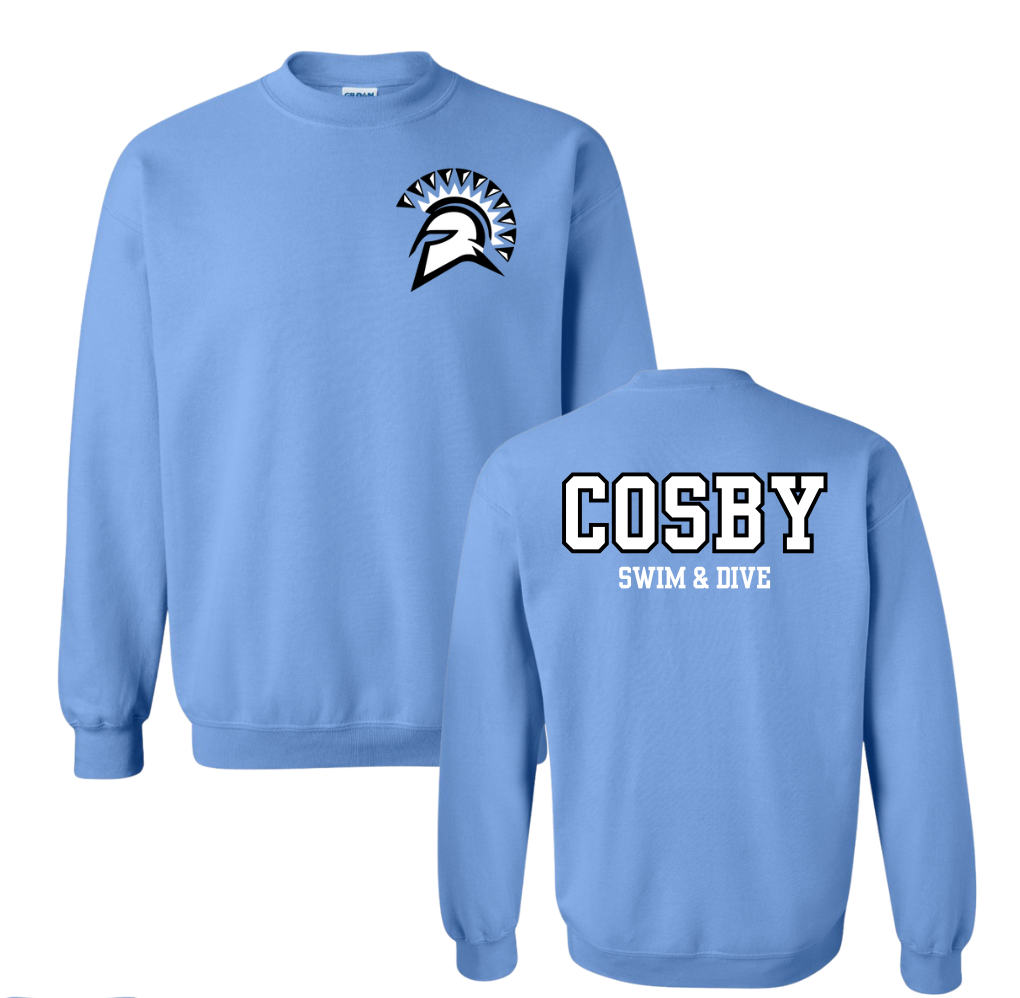Cosby Titans Team Crew Sweatshirt - Carolina Blue- 7 Designs