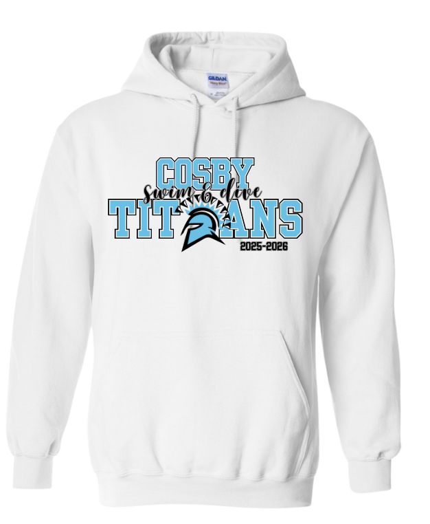 Cosby Titans Team Hooded Sweatshirt - White - 7 Designs
