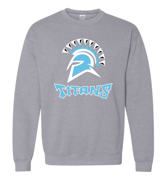 Cosby Titans Team Crew Sweatshirt - Sport Grey - 9 Designs