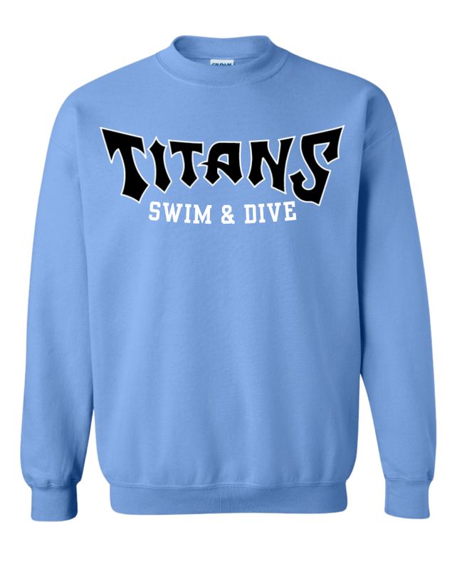 Cosby Titans Team Crew Sweatshirt - Carolina Blue- 7 Designs
