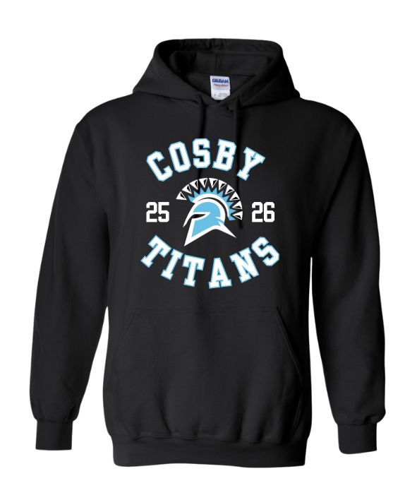 Cosby Titans Team Hooded Sweatshirt - Black - 8 Designs