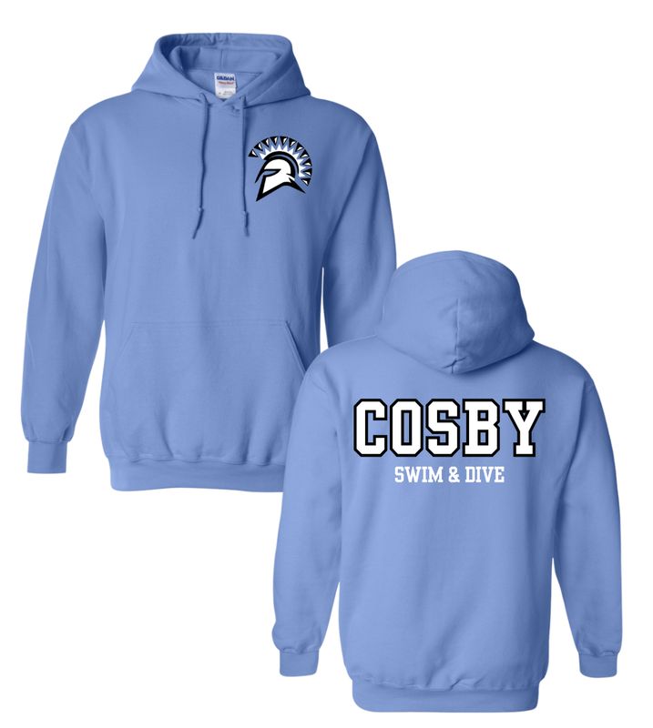 Cosby Titans Team Hooded Sweatshirt - Carolina Blue - 7 Designs