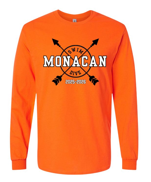 Monacan Chiefs Team Long Sleeve T-Shirt - Design 1 Monacan Chiefs Team Long Sleeve T-Shirt - Design 1
