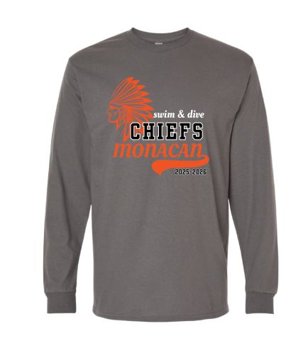 Monacan Chiefs Team Long Sleeve T-Shirt - Design 3 Monacan Chiefs Team Long Sleeve T-Shirt - Design 3