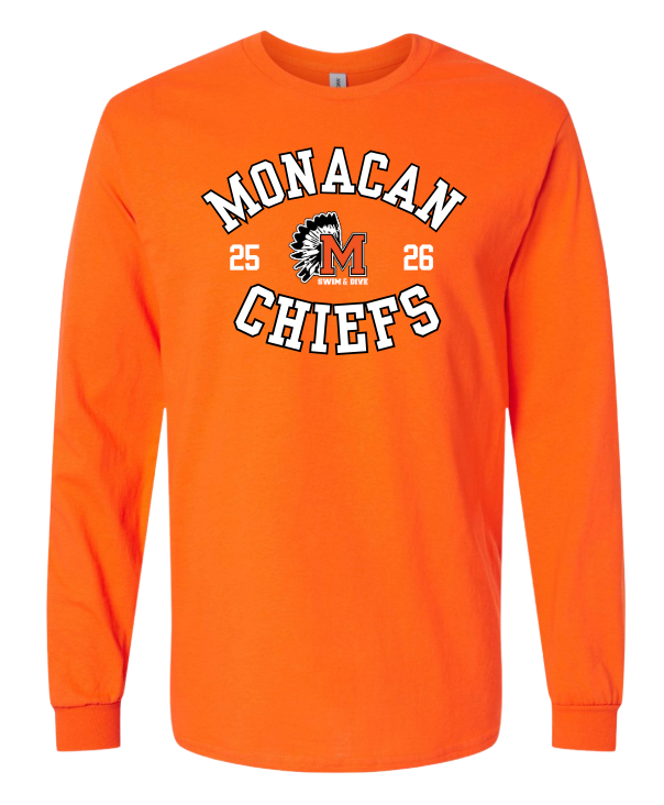 Monacan Chiefs Team Long Sleeve T-Shirt - Design 2