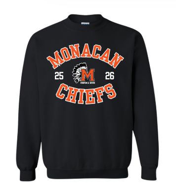 Monacan Chiefs Team Crew Sweatshirt - Design 2 Monacan Chiefs Team Crew Sweatshirt - Design 2