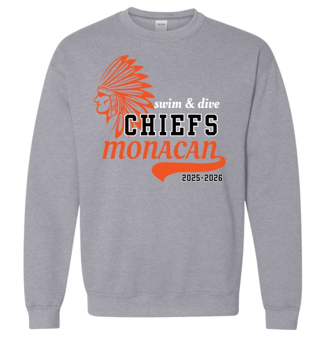 Monacan Chiefs Team Crew Sweatshirt - Design 3 Monacan Chiefs Team Crew Sweatshirt - Design 3