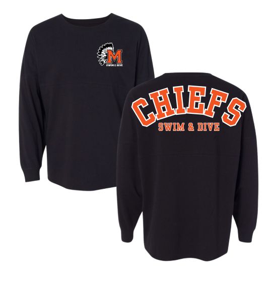 Monacan Chiefs Meet Day Spirit Jersey T-Shirt - Orange, Black or White
