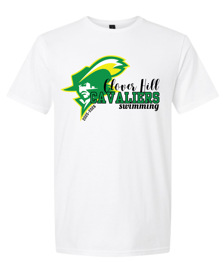 Clover Hill Cavaliers Team Short Sleeve T-Shirt - White - 8 Designs