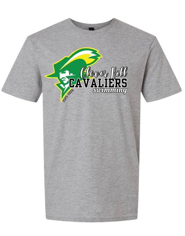 Clover Hill Cavaliers Team Short Sleeve T-Shirt - Sport Grey - 8 Designs Clover Hill Cavaliers Team Short Sleeve T-Shirt - Sport Grey - 8 Designs