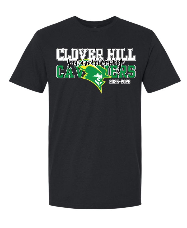 Clover Hill Cavaliers Team Short Sleeve T-Shirt - Black - 8 Designs