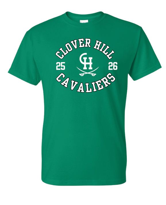 Clover Hill Cavaliers Team Short Sleeve T-Shirt - Kelly Green - 8 Designs Clover Hill Cavaliers Team Short Sleeve T-Shirt - Kelly Green - 8 Designs