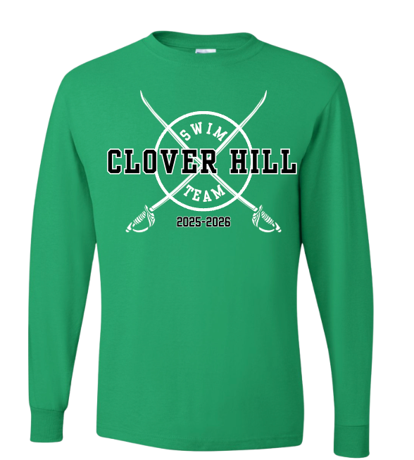 Clover Hill Cavaliers Team Long Sleeve T-Shirt - Kelly Green - 8 Designs