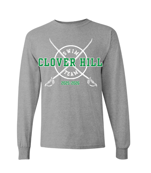 Clover Hill Cavaliers Team Long Sleeve T-Shirt - Sport Grey - 8 Designs