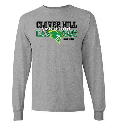 Clover Hill Cavaliers Team Long Sleeve T-Shirt - Sport Grey - 8 Designs