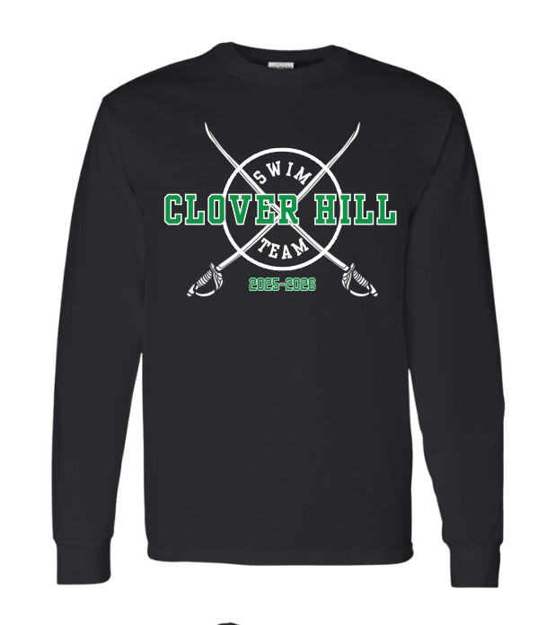 Clover Hill Cavaliers Team Long Sleeve T-Shirt - Black - 8 Designs