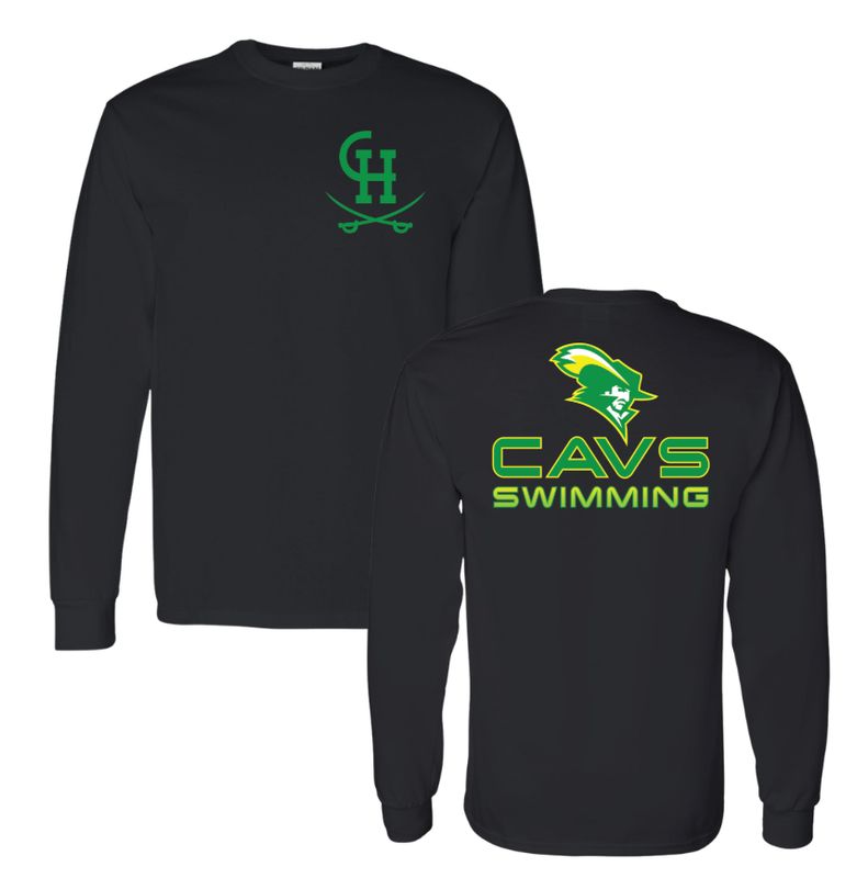 Clover Hill Cavaliers Team Long Sleeve T-Shirt - Black - 8 Designs Clover Hill Cavaliers Team Long Sleeve T-Shirt - Black - 8 Designs