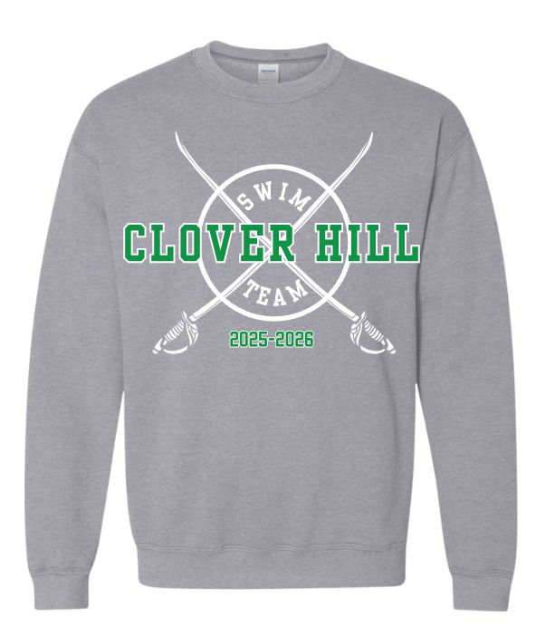 Clover Hill Cavaliers Team Crew Sweatshirt - Sport Grey - 8 Designs
