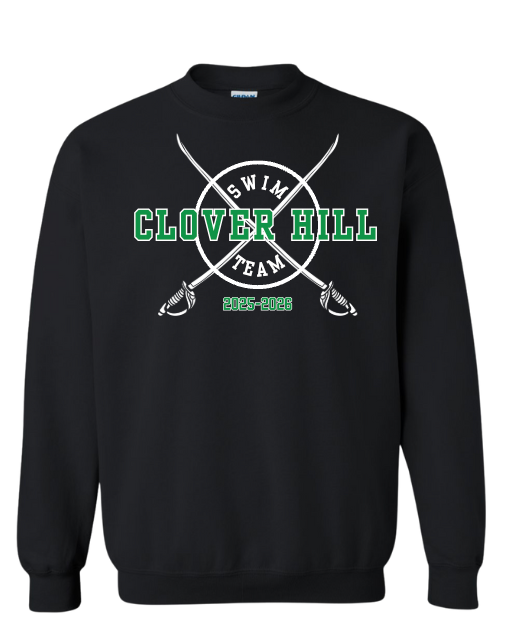 Clover Hill Cavaliers Team Crew Sweatshirt - Black - 8 Designs