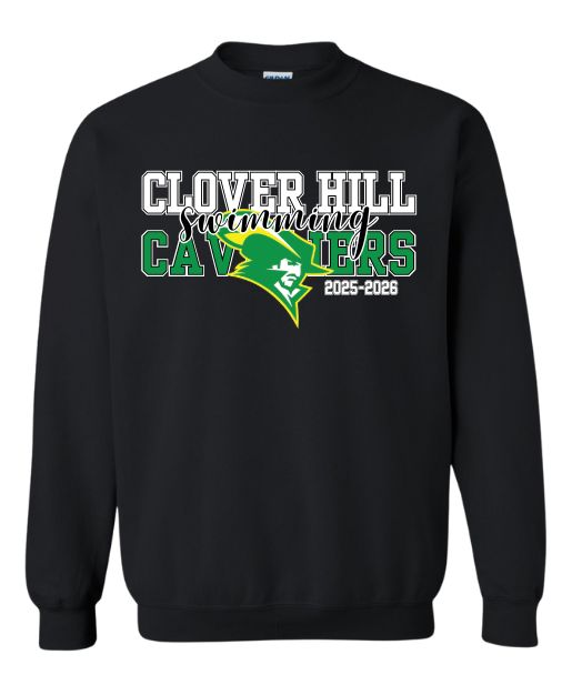 Clover Hill Cavaliers Team Crew Sweatshirt - Black - 8 Designs