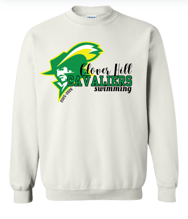 Clover Hill Cavaliers Team Crew Sweatshirt - White - 8 Designs