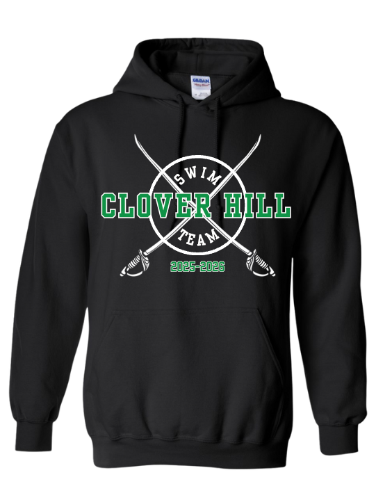 Clover Hill Cavaliers Team Hooded Sweatshirt - Black - 8 Designs