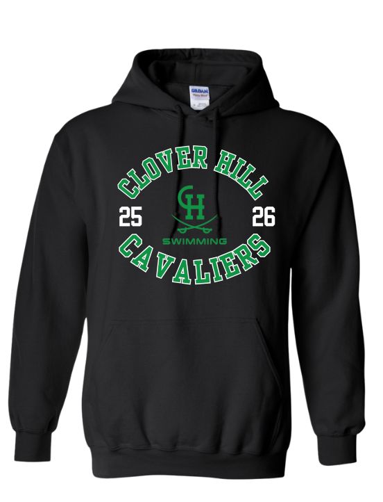 Clover Hill Cavaliers Team Hooded Sweatshirt - Black - 8 Designs
