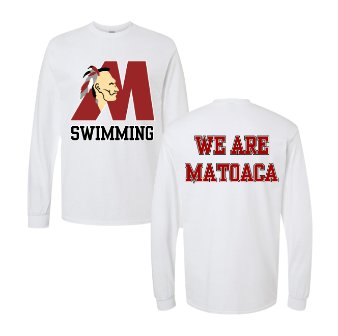 Matoaca Warriors Team Long Sleeve T-Shirt - White - 5 Designs
