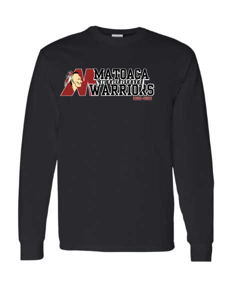 Matoaca Warriors Team Long Sleeve T-Shirt - Black - 5 Designs