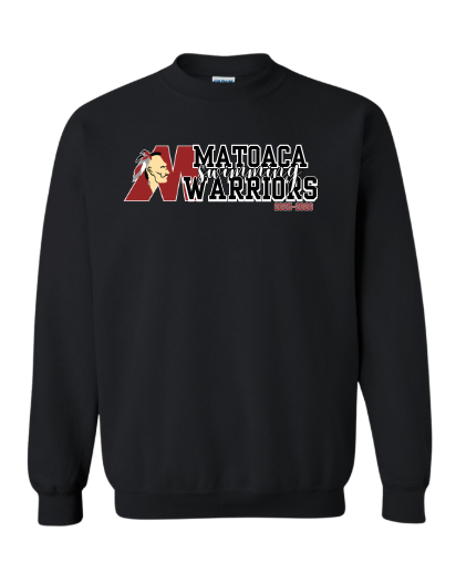 Matoaca Warriors Team Crew Sweatshirt - Black- 5 Designs