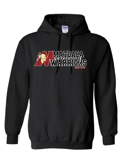 Matoaca Warriors Team Hooded Sweatshirt - Black - 5 Designs