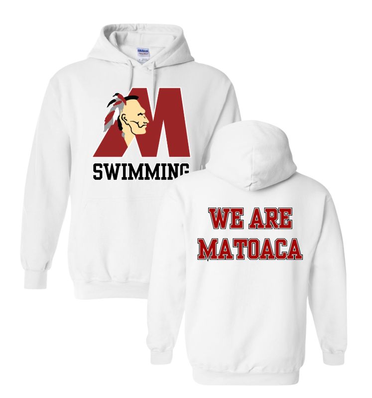 Matoaca Warriors Team Hooded Sweatshirt - White - 5 Designs Matoaca Warriors Team Hooded Sweatshirt - White - 5 Designs