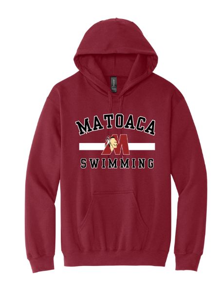 Matoaca Warriors Team Hooded Sweatshirt - Cardinal Red - 5 Designs Matoaca Warriors Team Hooded Sweatshirt - Cardinal Red - 5 Designs
