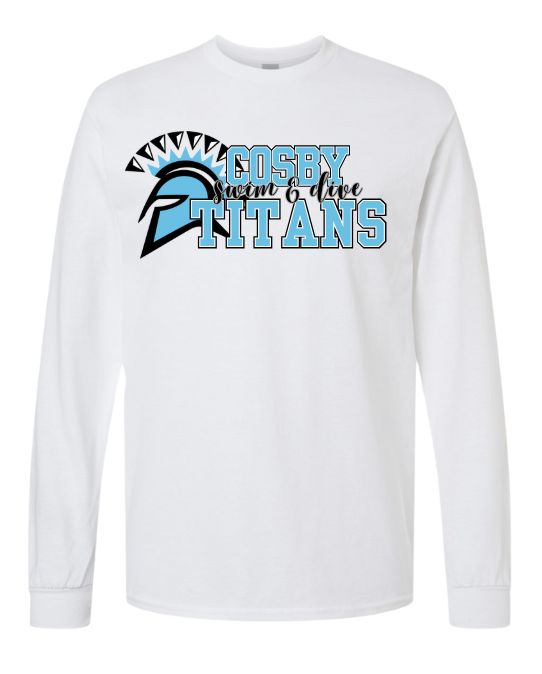 Cosby Titans Team Long Sleeve T-Shirt - White - 7 Designs
