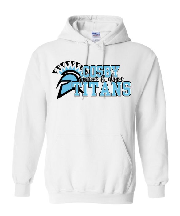 Cosby Titans Team Hooded Sweatshirt - White - 7 Designs