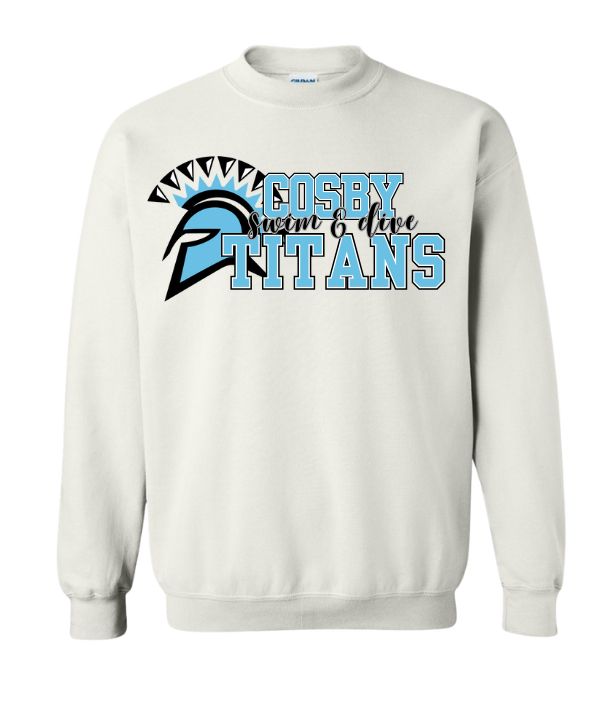 Cosby Titans Team Crew Sweatshirt - White - 7 Designs